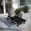 Merrick Lane Gaylord Set of 2 Adjustable Adirondack Loungers with Cup Holders- All-Weather Indoor/Outdoor HDPE Lounge Chairs - 4 of 4