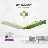 PURPLE LEAF Patio Umbrella White Cantilever Offset Umbrella Square Outdoor Umbrella with 360-degree Rotation for Garden Deck Pool - 3 of 4