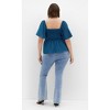 Women's Plus Size Marci Top - poseidon | CITY CHIC - 2 of 4