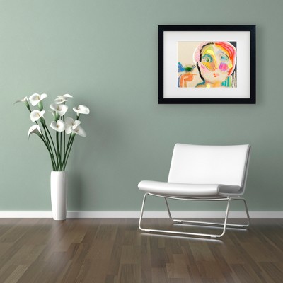 Wyanne Abstract Canvas Art with Black Frame and White Matte