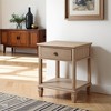Starlight Canyon Home,Rustic Brown Nightstand with Rubber Wood Frame and Metal Accents for Bedroom - 4 of 4