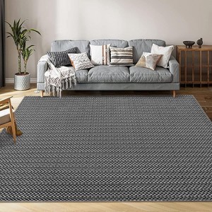 Vintage Print Boho Rug, Non-Slip, Washable, Stain-Resistant, Low Pile Carpet for Living Room/Bedroom/Kitchen - 1 of 4