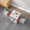 4-in-1 Activity Table Set with Detachable Tabletop, Table Set with Drawers and Bookshelf, Multifunctional Toddler Furniture for Drawing, Reading - 4 of 4