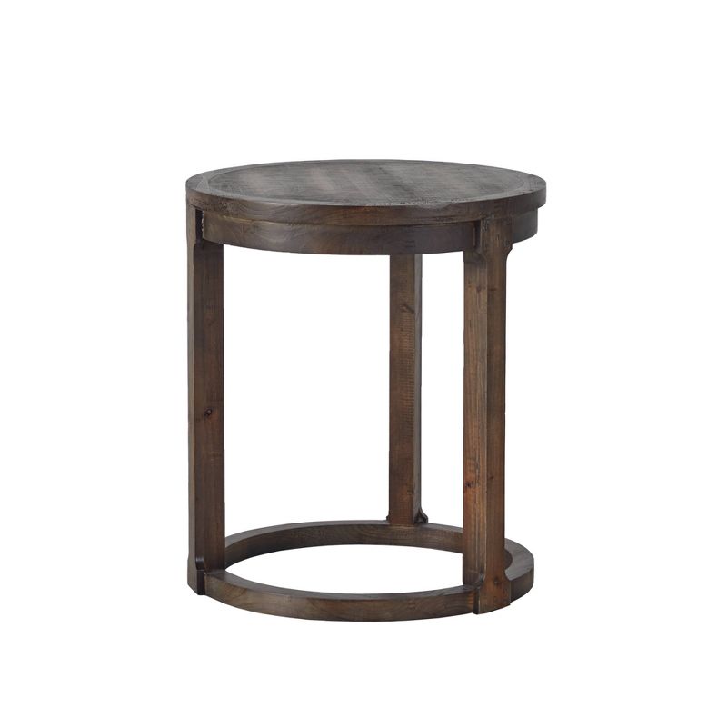 Gary Wood Nesting Round End Table Set Dark Brown - Abbyson Living, 6 of 8