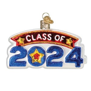 Old World Christmas 3.0 Inch Class Of 2024 Graduation School Tree Ornaments - 1 of 3