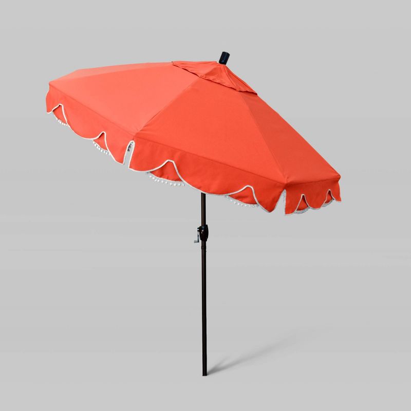 7.5' Sunbrella Coronado Base Market Patio Umbrella with Push Button Tilt - Bronze Pole - California Umbrella, 3 of 5