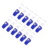 Unique Bargains Plastic ID Card Holder Badge Strap Clip Fastener Blue Clear 20 Pcs - 4 of 4
