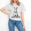Simply Sage Market Happy Easter Bunny Outline Boxy Crop Top - 2 of 4