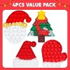 JOYFY 4PCS Christmas Fidget Toys Gift for Kids Push Squeeze Pop Bubble Pop Anxiety Stress Reliever Toys - 3 of 4