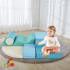 Ruvalino Baby and Toddler Learning Toys 6 in 1 Foam Playset with Climb and Crawl Mats for Indoor Fun, Blue, 28.25"*8.75"*19" - 4 of 4