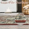 Washable Living Room Rug Vintage Rug Traditional Floral Distressed Accent Carpet Low Pile Non-Slip Floor Mat - 4 of 4