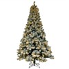 Angel Sar 6ft Flocked Christmas Tree with 928 Tips, Realistic PVC Artificial Holiday Tree with Metal Stand for Home Decor - 2 of 4