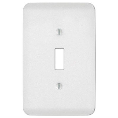 Amerelle Capri Paintable Textured White 1 gang Stamped Steel Toggle Wall Plate 1 pk
