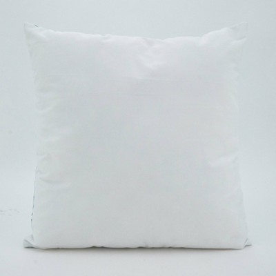 Green Tropical Leaf Square Cotton Throw Pillow
