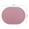 REGALWOVEN Leather Oval Wipeable Kitchen Placemats 6 Pcs - 4 of 4