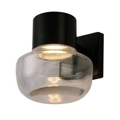 7" LED 1-Light Belby Wall Sconce Black/Clear - EGLO