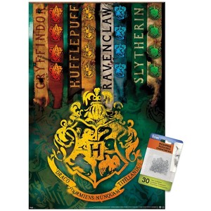 Trends International The Wizarding World: Harry Potter - House Crests Unframed Wall Poster Prints - 1 of 4
