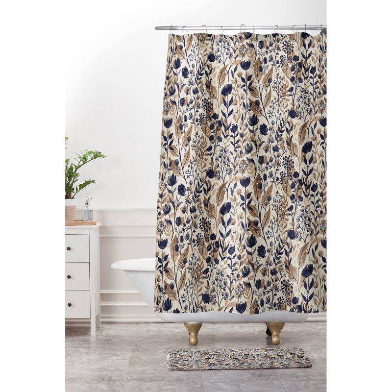 Avenie Moody Blooms Ditsy Shower Curtain Brown - Deny Designs, 4 of 5