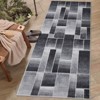 Geometric Hallway Rugs 2x6 Non-Slip Runner Rugs, Non-Shedding Plaid Indoor Carpet, Stain-Resistant Ultra-Thin Floor Carpet Mats for Bedroom - 3 of 4