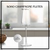 Artland Soho Optic 8.5 oz Champagne Flute, Set of 4, Modern Stemmed Glasses, Ideal for Weddings, Parties, Dishwasher Safe - 2 of 4