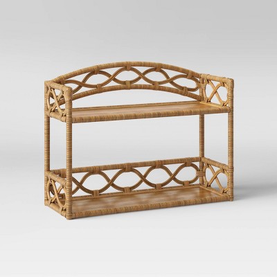 Olli Ella Woven Rattan Hello Hanging Shelf with 2 Tiers on Food52