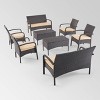 Cordoba 8pc Wicker Chat Set - Brown/Tan - Christopher Knight Home - 2 of 4