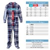 ADR Men's Plush Fleece One Piece Hooded Footed Zipper Pajamas Set, Soft Adult Jumpsuit PJs with Hood - 4 of 4