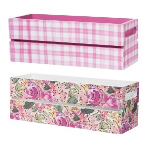 Transpac MDF Easter Crate Set of 2 Home Decorations Spring - 1 of 1