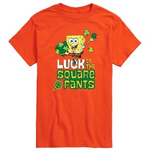 Men's - SpongeBob Squarepants - Luck Of The Square Pants St. Patricks Day Short Sleeve Graphic T-Shirt - 1 of 4