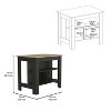 NicBex Kitchen Island Cart Morden 27.5" Kitchen Carts with Storage, 3 Shelves and Spacious Top Surface for Kitchen - 2 of 4