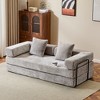 Whisen Sectional Compression Sofa Bed & Floor Futon Couch with Convertible Folding Design, Pillows and Armrests - 3 of 4