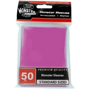 Monster Protector Sleeves - Standard Size Gloss - Pink (Fits MTG Magic The Gathering and Other Standard Sized Gaming Cards) - 1 of 1
