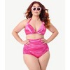 Unique Vintage Women's Plus Monroe Halter Swim Top - 3 of 3