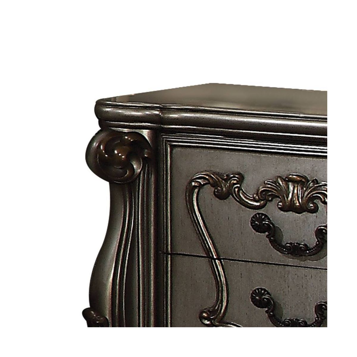 Acme Furniture Versailles Nightstand Antique Platinum Finish - thumbnail 2