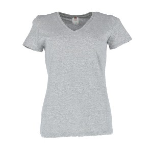Fruit of the Loom Women's Cotton V Neck Tee Shirt - 1 of 3