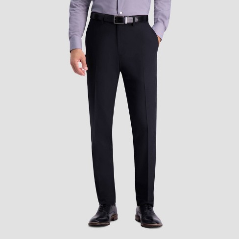 Haggar H26 Men's Flex Series Ultra Slim Suit Pants - Black 32x30 : Target