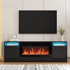 TV Stand for TV Up to 75 Inch, Modern Entertainment Center with Storage Cabinet, Fits into 36" Electric Fireplace - 3 of 4