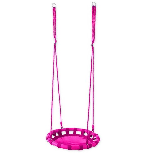 Colorburst Round Outdoor Platform Tree Swing With Two Ropes Hearthsong