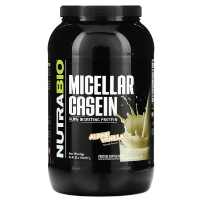 NutraBio Micellar Casein, Alpine Vanilla , 2 lb (907 g)