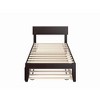 Twin Boston Bed with Twin Trundle Espresso - AFI: Modern Design, Solid Hardwood, No Box Spring Required - 4 of 4