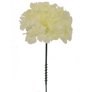Floral Home 5" Stem Long Light Yellow Carnation Pick - 100-Piece - 1 of 4