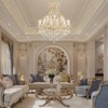 D35.5 in. 24-Light Modern Gold Candle Crystal Chandelier - 2 of 4