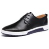 Santimon Men's Oxfords Shoes Casual Lace Up Breathable Formal Dress Mens Slip On Sneakers Black - 2 of 4