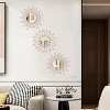 Attop 3-Pack Gold Sunburst Wall Mirrors with Crystal Accents Decorative Hanging Mirrors for Living Room Bedroom Entrywa - 4 of 4