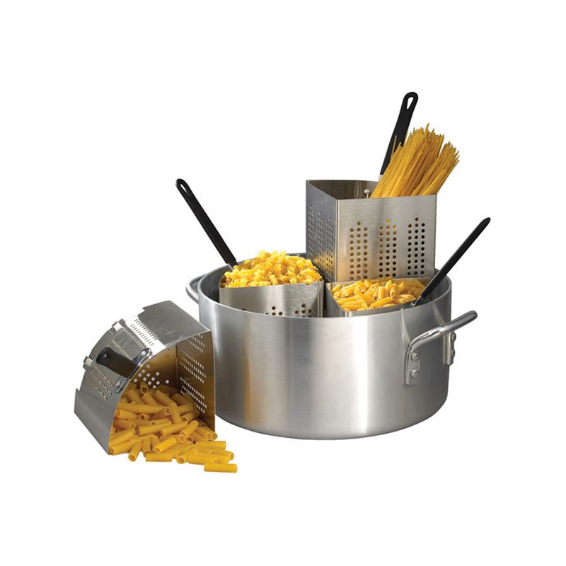 Winco Pasta Cooker Set with 4 Stainless Steel Inserts, Aluminum, 2 of 4