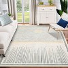 Modern Abstract Washable Area Rug - Non-Slip Low Pile Soft Carpet for Living Room, Bedroom Dining Room - 4 of 4