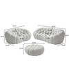 WJSHome Bubble Sofa Curved Couch Set, Breathable Mesh Fabric Modular Sectional Sofa (2 Seater, 3 Seater, Ottoman) - 2 of 4