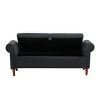Nicbex 63" Storage Bench Multifunctional Upholstered Storage Bench with Armrests for Entryway Bedroom, Gray - 3 of 4