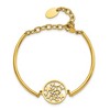 Chisel Stainless Steel Polished Yellow IP-plated Stars Bangle Bracelet - 2 of 3