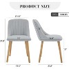 Dining Chairs Set of 2,Modern Fabric Upholstered Kitchen Chairs with Solid Oak Legs - 3 of 4